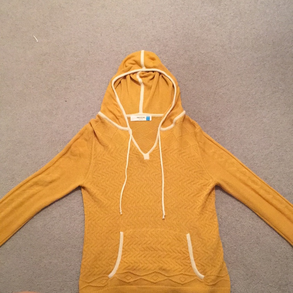 Anthropologie Sparrow Gold Sweater Size XL